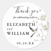 Elegante Chinoiserie Boda Floral Gracias