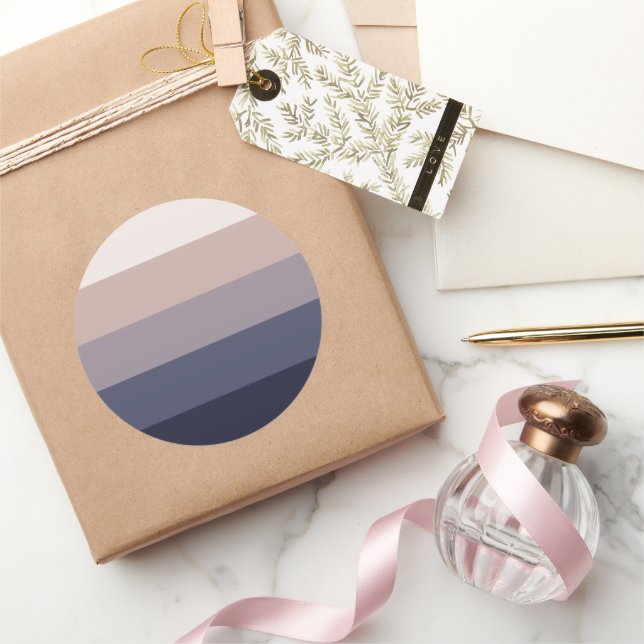 Pegatina Redonda Elegante, contemporáneo, refinado y personalizable (Regalar)