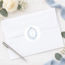 Elegante Cresta de Monograma Floral para Boda