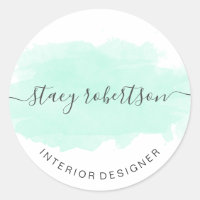 Elegante diseño de interiores con acuarela de ment