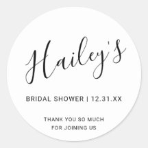 Elegante ducha de novia moderna en blanco y negro