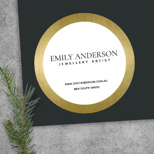 PEGATINA REDONDA ELEGANTE ELEGANTE NEGOCIO DE TEXTURA DE RELIEVE ME