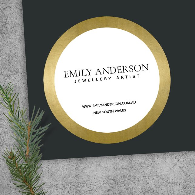 PEGATINA REDONDA ELEGANTE ELEGANTE NEGOCIO DE TEXTURA DE RELIEVE ME (Subido por el creador)