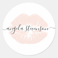 Elegante estilo moderno de ladrillo rosa de labios