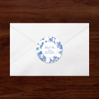 Elegante Favor de Boda Chino Azul