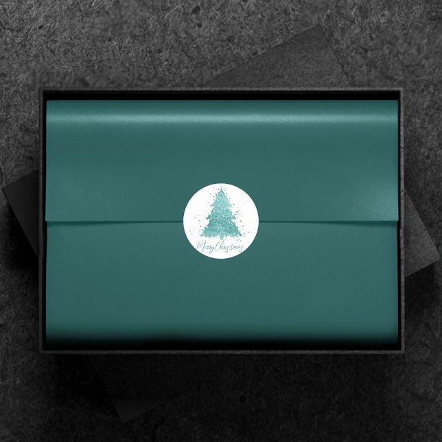 Pegatina Redonda Elegante Feliz Navidad | Personalizado de Casa de  (Subido por el creador)