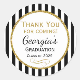 Pegatina Redonda Elegante fiesta de graduación favorece las etiquet