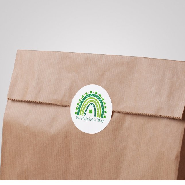 Pegatina Redonda Elegante Fiesta de San Patricio (Elegant St. Patrick's Day Party Classic Round Sticker)