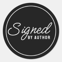 Elegante Firmado por el Autor Clásico Negro Redond