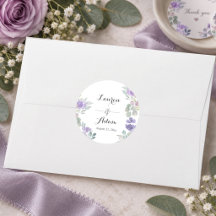 Elegante Floral Eucalipto Bodas Moradas