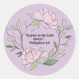 Pegatina Redonda Elegante floral floral flor devoción religiosa