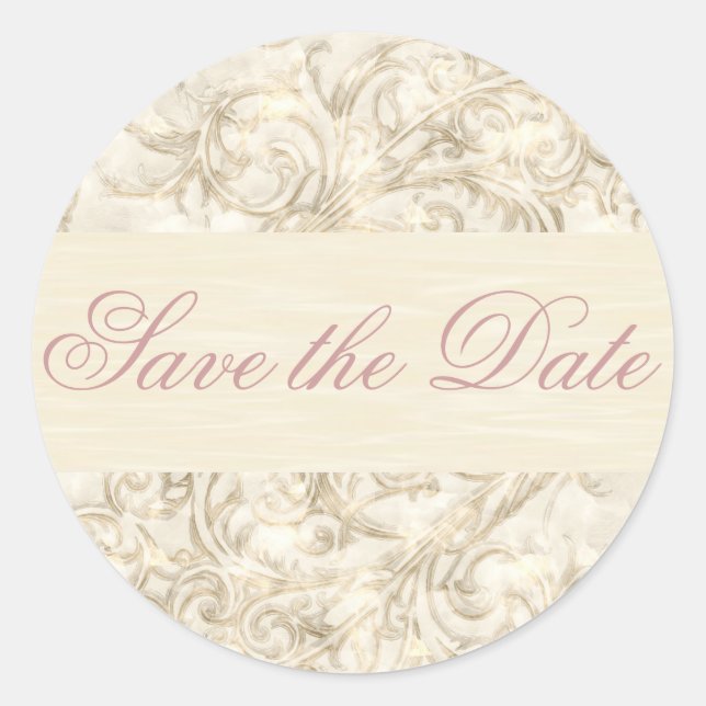 Pegatina Redonda Elegante Gracias Pegatina/Sello (Anverso)