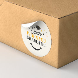 Pegatina Redonda Elegante Graduado de 2024