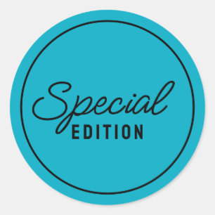 Pegatina Redonda Elegante guión de edición especial