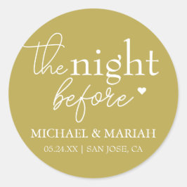 Pegatina Redonda Elegante La Noche Antes De La Cena De Ensayos