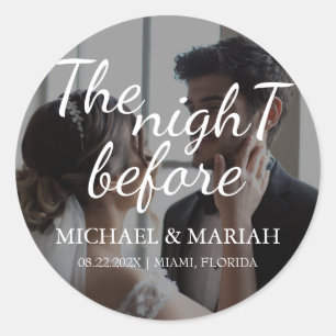 Pegatina Redonda Elegante La Noche Antes Del Ensayo Fotografía De L