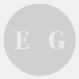 Pegatina Redonda Elegante Minimal Moderno Sobre Boda Cuadrado Cla