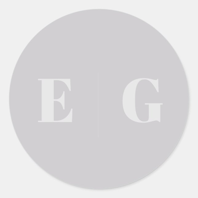 Pegatina Redonda Elegante Minimal Moderno Sobre Boda Cuadrado Cla (Anverso)