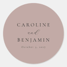 Elegante Minimalista Dusty Mauve Calligraphy Boda