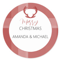 Elegante Monograma de Tartán Borgoña