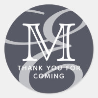 Elegante Monograma Doble Moda Moderna Gracias