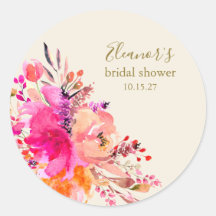 Elegante Personalizado de ducha de novia floral ro