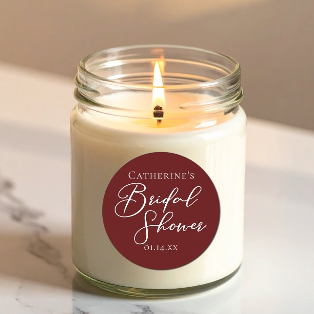 Pegatina Redonda Elegante Personalizado Fiesta de ducha de novia de (Subido por el creador)