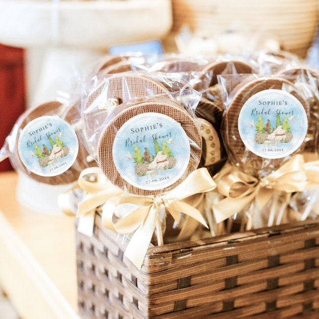 Pegatina Redonda Elegante piano violín palomas flores Baby Shower n (Subido por el creador)