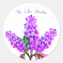 Elegante rama lila acuarela