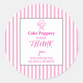 Pegatina Redonda Elegante Rayado