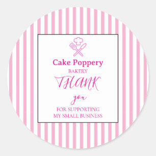 Pegatina Redonda Elegante Rayado