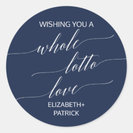 Pegatina Redonda Elegante reserva de billetes de lotería de la mari