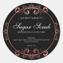 Elegante Rosa negro Relieve metalizado dorado de l