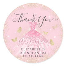 Elegante Rubor Rosa Gold Gown Quinceañera Gracias