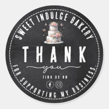 Elegante Rústica Panadería Blanca Negra Gracias