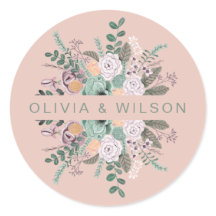 Elegante salvia verde y colchón botánico floral