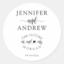 Elegante Script Simple Wedding Favor