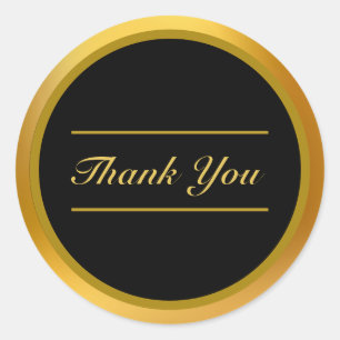 Pegatina Redonda Elegante Sticker de Gracias
