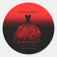 Elegante traje rojo de rubí español Quinceañera