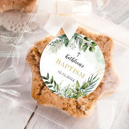 Pegatina Redonda Elegante vegetación Foliage Baptism