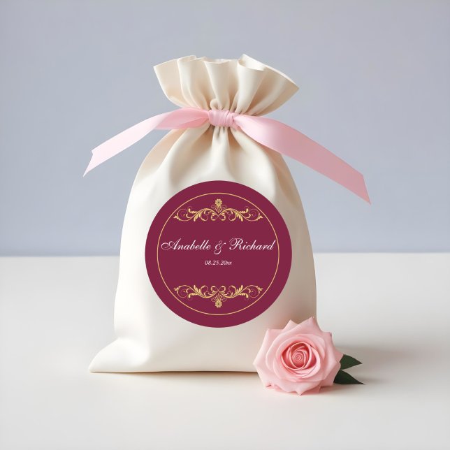 Pegatina Redonda Elegante victoriano (Subido por el creador)