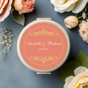 Pegatina Redonda Elegante victoriano