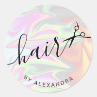 Elegante y elegante peluquero holográfico