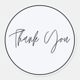 Pegatina Redonda Elegante y simple gracias