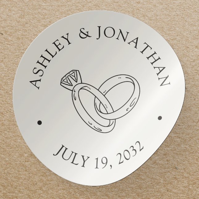 Pegatina Redonda Elegantes elementos modernos y sencillos (Subido por el creador)