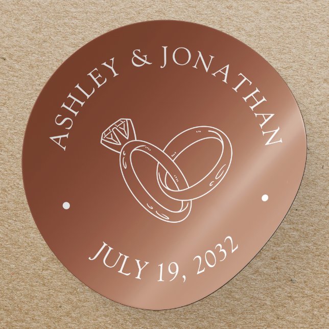 Pegatina Redonda Elegantes elementos modernos y sencillos (Subido por el creador)