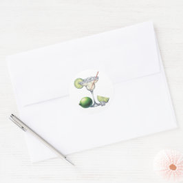 Pegatina Redonda Elegantes Margs y Matrimony Bridal Shower