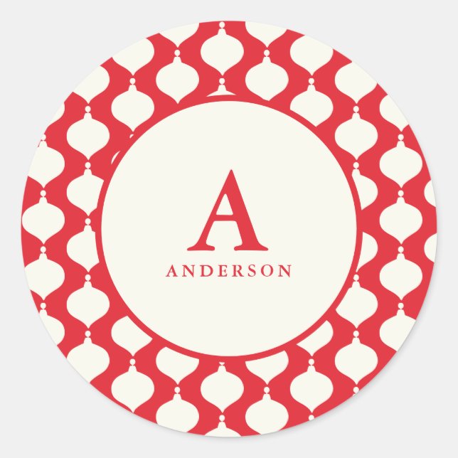 Pegatina Redonda Elegantes Navidades baudibles (Anverso)