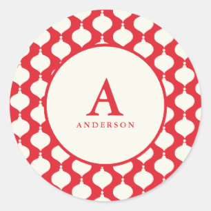 Pegatina Redonda Elegantes Navidades en baudible