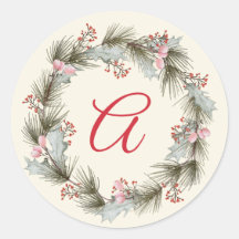 Elegantes Navidades monográficos Wreath Family Pho